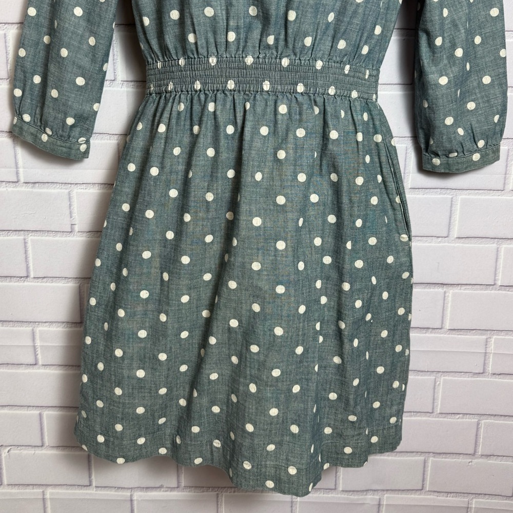 Brooks Brothers Polka Dot Chambray Shirt Dress Size 2
Blue Cotton Casual - Picture 7 of 16